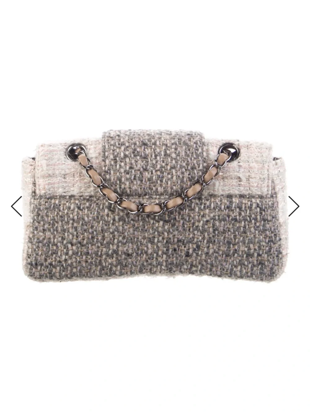 CHANEL Tweed Mini Flap Bag in Beige and Gray - Picture 4 of 5
